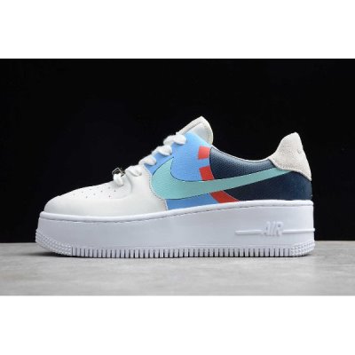 Nike Bayan Air Force 1 Sage Low Zeytin Yeşili / Açık Mavi / Lacivert Mavi Kaykay Ayakkabı Türkiye -